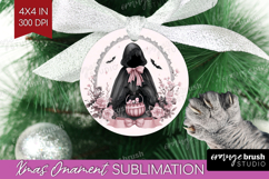 Dark Ghost Cute Ornament PNG Pink Halloween PNG Sublimation Product Image 1