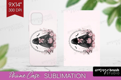 Dark Ghost Cute Phone Case PNG Pink Halloween Case PNG Product Image 1