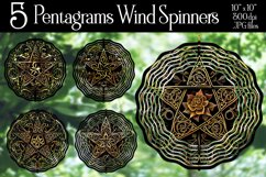 Dark Golden Pentagrams Wind Spinners Sublimation Designs Product Image 1