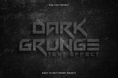 Editable Dark Grunge Texture Text Effect Logo Mockup PSD Product Image 1