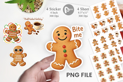 Sticker Dark Humor Gingerbread and Candy Canes Quotes Product Image 1