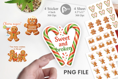 Sticker Dark Humor Gingerbread and Candy Canes Quotes Product Image 1