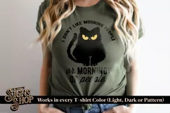 I don't like morning people| Funny T-shirt | SVG, DTF Product Image 4