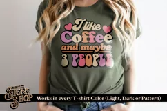 I like Coffee | Funny T-shirt | SVG, DTF, PNG Product Image 3