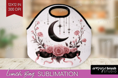 Dark Moon Cute Lunch Bag Pink Halloween Lunch Bug PNG Product Image 1