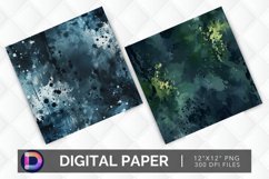 Dark Paint Splotch Digital Paper Product Image 1