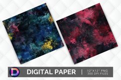 Dark Paint Splotch Digital Paper Product Image 1