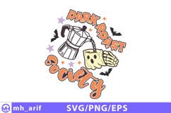 Halloween Coffee Hand-drawn SVG PNG T-shirt Design Product Image 1