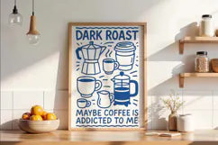 Retro Coffee Line Art Clipart, Funny Puns SVG | PNG | EPS Product Image 2