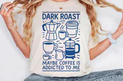 Retro Coffee Line Art Clipart, Funny Puns SVG | PNG | EPS Product Image 3
