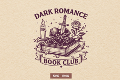 Dark Romance Book Club SVG - Spicy Reader PNG - Dagger Heart Product Image 1