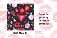 Sexy Lingerie Seamless Pattern Dark Romance Background Product Image 3
