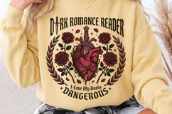 Dark Romance Reader Gothic Heart Bookish PNG Product Image 2