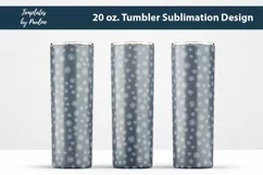 Seamless Snowflake Sublimation Tumbler Design for 20 oz skinny tumbler