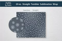Seamless Snowflake Sublimation Tumbler Wrap for 20 oz straight skinny tumbler