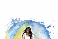 Dark Skin | Girl On A Bicycle| Woman Sublimation Product Image 6