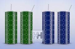 Dark small geometric pattern skinny tumbler sublimation Product Image 5