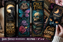 Tarot cards bookmarks, 40 bookmarks Gothic bookmarks, Dark Product Image 5