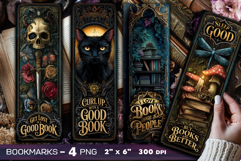 Tarot cards bookmark, Gothic bookmarks, Dark Fantasy PNG Product Image 1