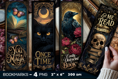 Tarot cards bookmark, Gothic bookmarks, Dark Fantasy PNG Product Image 1