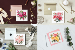 Rose Mega Bundle Clipart &amp; Seamless Pattern Collection Product Image 3