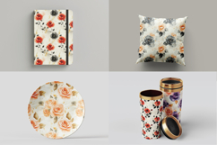 Rose Mega Bundle Clipart &amp; Seamless Pattern Collection Product Image 6