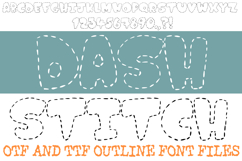 Dash Stitch Alphabet Lettering Font Embroidery ABC OTF  by Squeeb Creative