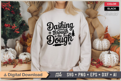 Dashing Through The Dough SVG | Christmas SVG | Holiday SVG Product Image 2