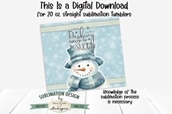 Dashing Through Snow Snowman Seamless 20 oz Tumbler Deign Product Image 3