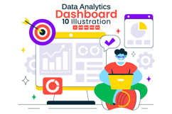 10 Data Analytics Dashboard Illustration Product Image 1