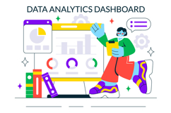 10 Data Analytics Dashboard Illustration Product Image 4