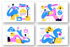 6 Data Backup Vector Illustration Product Image 2