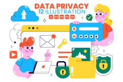 12 Data Privacy Illustration Product Image 1