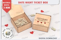 Date Night Box &amp; Tokens Laser Cut Bundle. Valentines SVG Product Image 6
