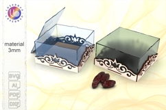 Gift Box Laser Cut Pattern Large Square Design for Sweets Product Image 1