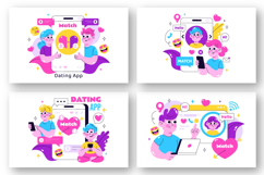 10 Online Dating App Illustration Product Image 2