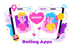 10 Online Dating App Illustration Product Image 4