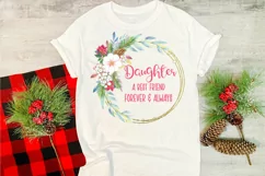 Daughter a Best Friend and Always I Daughter Christmas Ornament Sublimation PNG