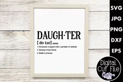 Daughter Definition | Funny Daughter Svg Design File Product Image 1
