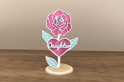 3D Rose Laser Cut File - Rose For Daughter Product Image 2