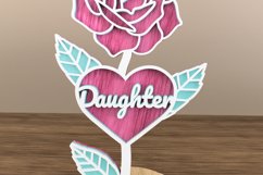 3D Rose Laser Cut File - Rose For Daughter Product Image 3