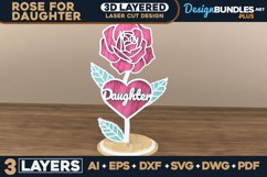 3D Rose Laser Cut File - Rose For Daughter Product Image 1