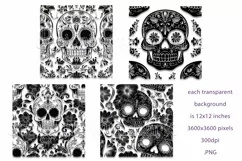 Day of the Dead Pattern, Day of the Dead Overlay Patterns s5 Product Image 2