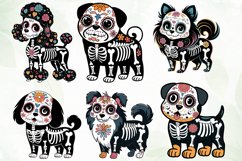Day Of The Dead Dog Sublimation Clipart Product Image 6