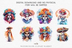 watercolor day of the dead, spooky clipart, mexican holiday, Creepy halloween decoration art Day Of The Dead Halloween Mexican Clipart PNG Scrapbooking Fairy Tale Art Image Watercolor Transparent Print illustration sublimation creepy printable digital