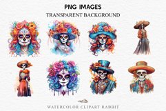 watercolor day of the dead, spooky clipart, mexican holiday, Creepy halloween decoration art Day Of The Dead Halloween Mexican Clipart PNG Scrapbooking Fairy Tale Art Image Watercolor Transparent Print illustration sublimation creepy printable digital