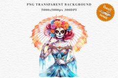 Day Of The Dead Halloween Mexican Clipart PNG Scrapbooking Fairy Tale Art Image Watercolor Transparent Print illustration sublimation creepy printable digital watercolor day of the dead, spooky clipart, mexican holiday, Creepy halloween decoration art