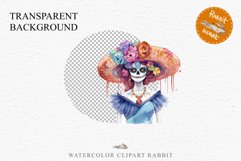 Day Of The Dead Halloween Mexican Clipart PNG Scrapbooking Fairy Tale Art Image Watercolor Transparent Print illustration sublimation creepy printable digital watercolor day of the dead, spooky clipart, mexican holiday, Creepy halloween decoration art