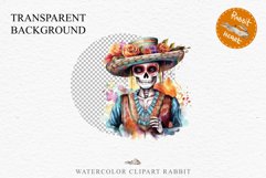 Day Of The Dead Halloween Mexican Clipart PNG Scrapbooking Fairy Tale Art Image Watercolor Transparent Print illustration sublimation creepy printable digital watercolor day of the dead, spooky clipart, mexican holiday, Creepy halloween decoration art