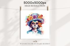Day Of The Dead Halloween Mexican Clipart PNG Scrapbooking Fairy Tale Art Image Watercolor Transparent Print illustration sublimation creepy printable digital watercolor day of the dead, spooky clipart, mexican holiday, Creepy halloween decoration art